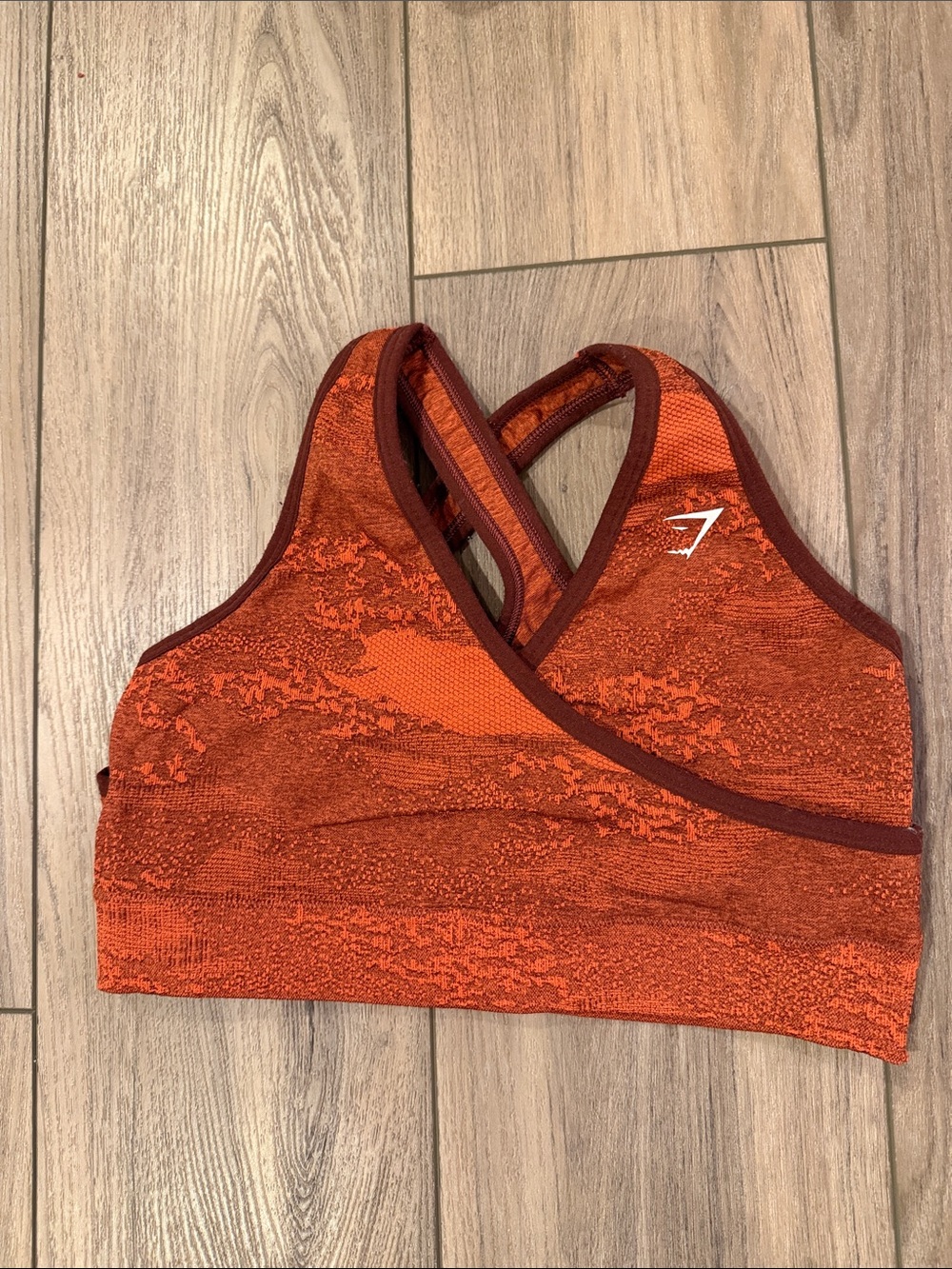 Gymshark Adapt Seamless Orange Crossback Sports Bra